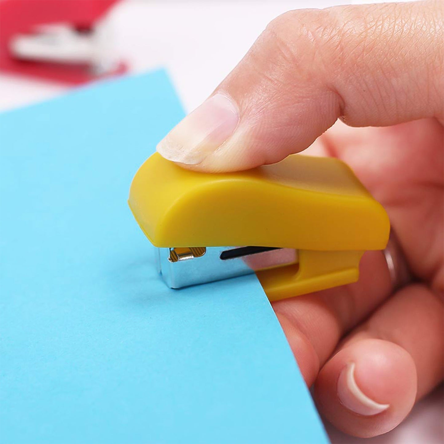 Mini Stapler Set with Staples – Assorted Colors | No.10 Staplers with Pins (20 pcs Set) Your Brand