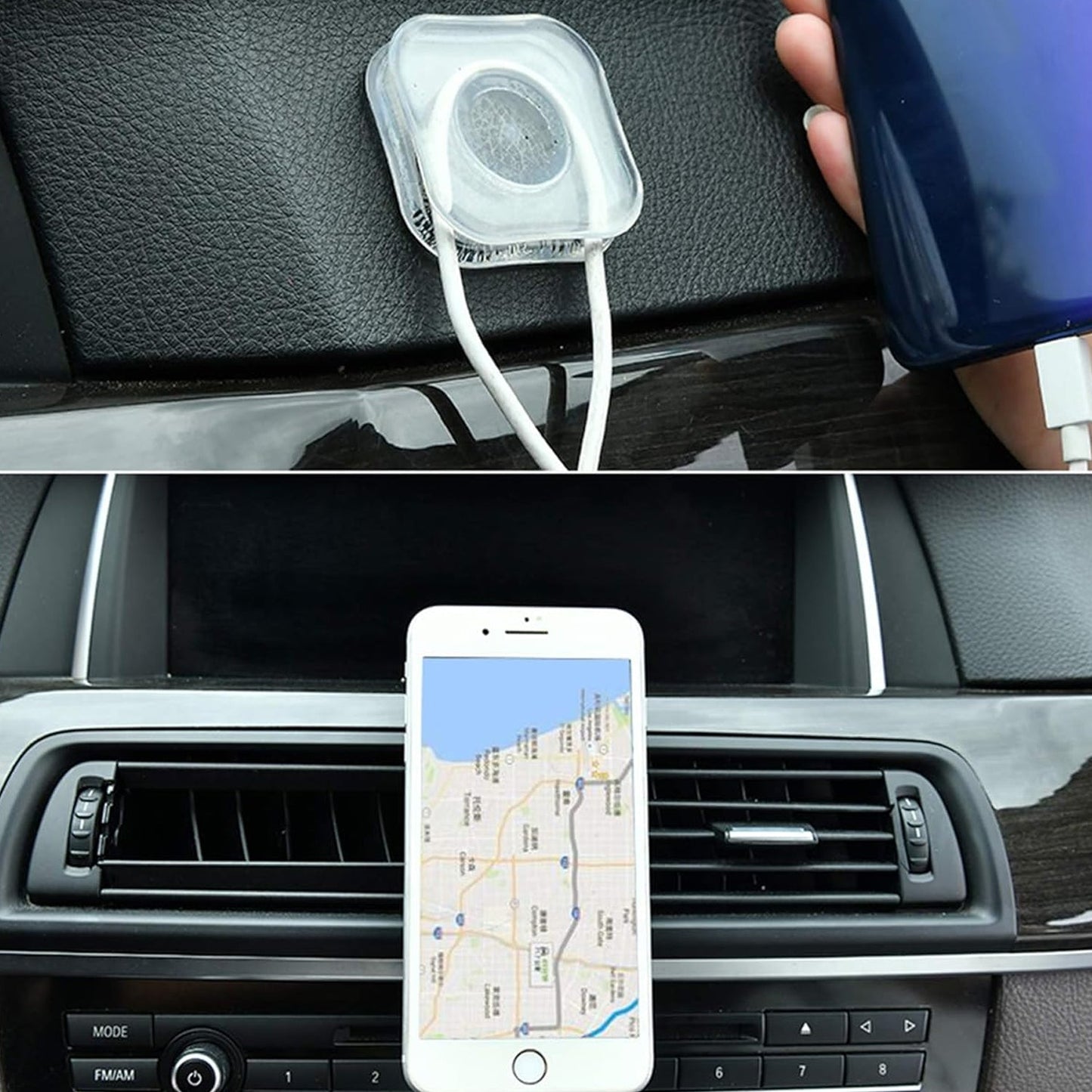 Multi Purpose Square Super Gel Pads for Holding Mobile & Spiral Cable Protector (1 Pc) Your Brand