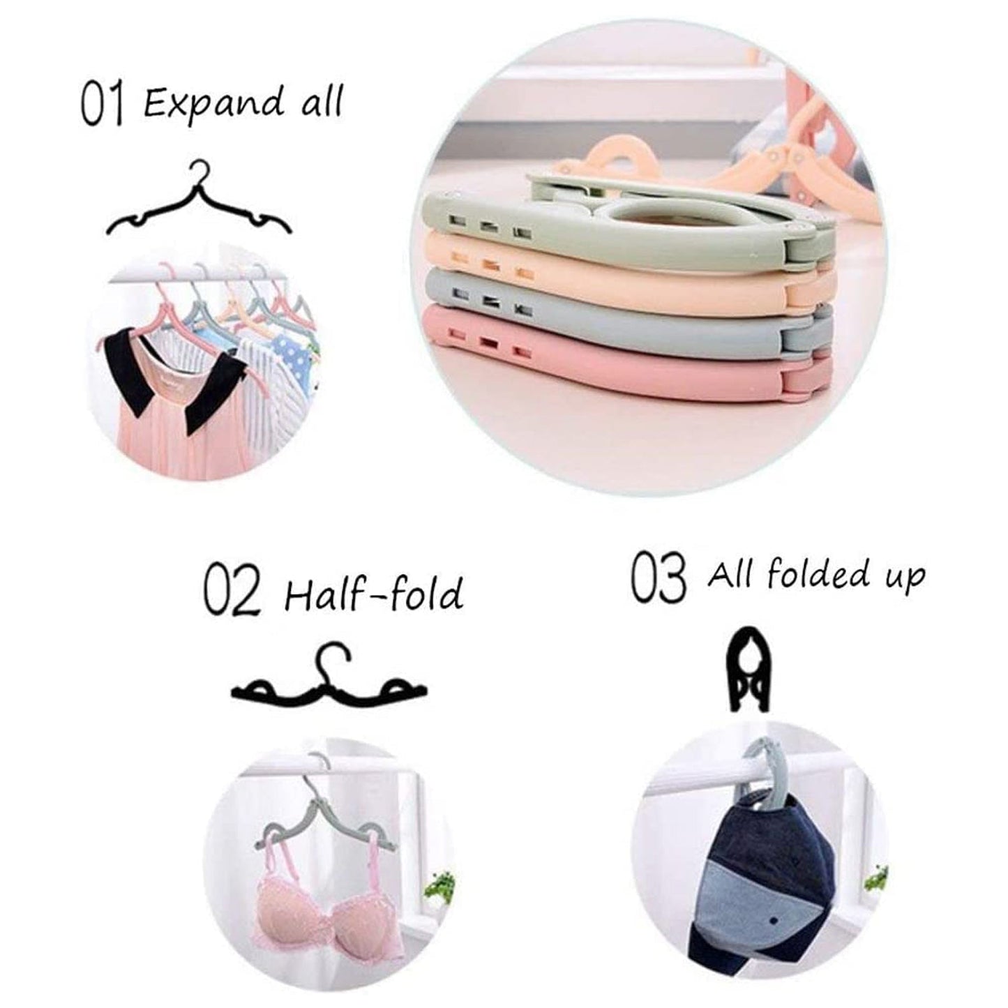 Travel Hangers, Portable Folding Clothes Hangers (1 Pc / Small) Your Brand