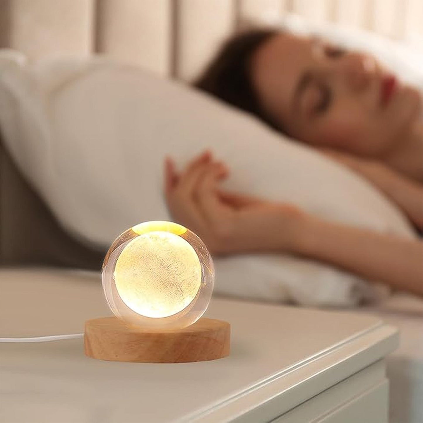 3D Crystal Ball lamps With Base (1 Pc / Mix Design) Your Brand