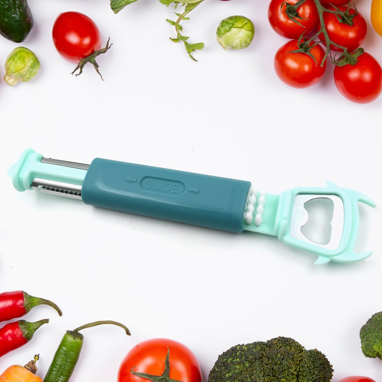 Multifunctional, Vegetable Fruit Peelers Slicer Can Opener 7 In 1 Kitchen Peeler For Veggie Fruit Potato Carrot Durable Kitchen Peeling Tool Non-slip Handle Durable For Potato, Fruit, Vegetables, Carrots, Cucumbers Your Brand
