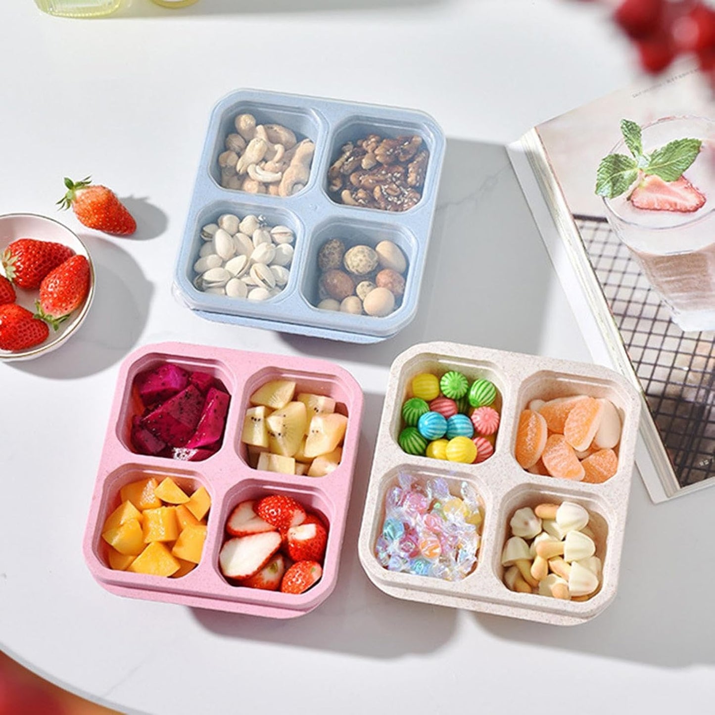 4 Compartment Food Storage Containers (1 Pc) Your Brand
