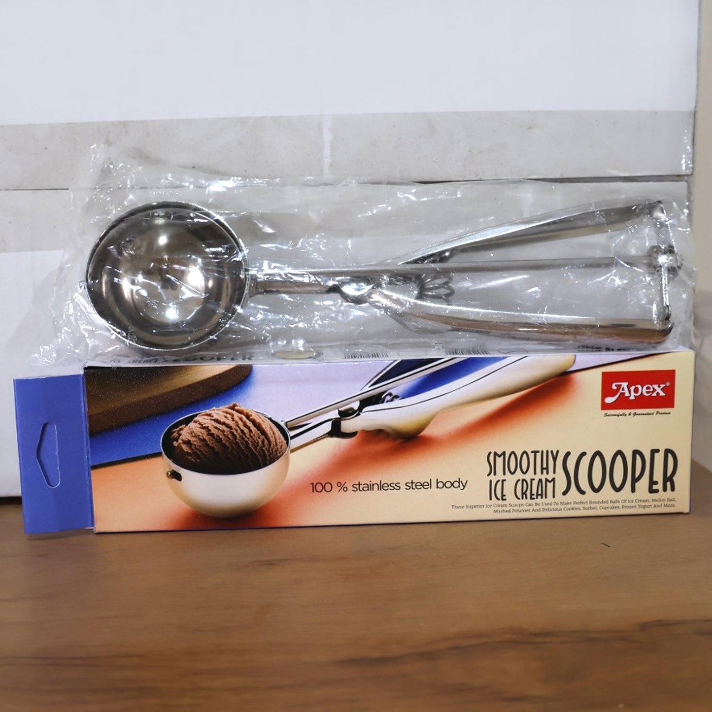 Premium Stainless Steel Ice Cream Scoop with Trigger Release –Approx 70 ML Capacity Your Brand