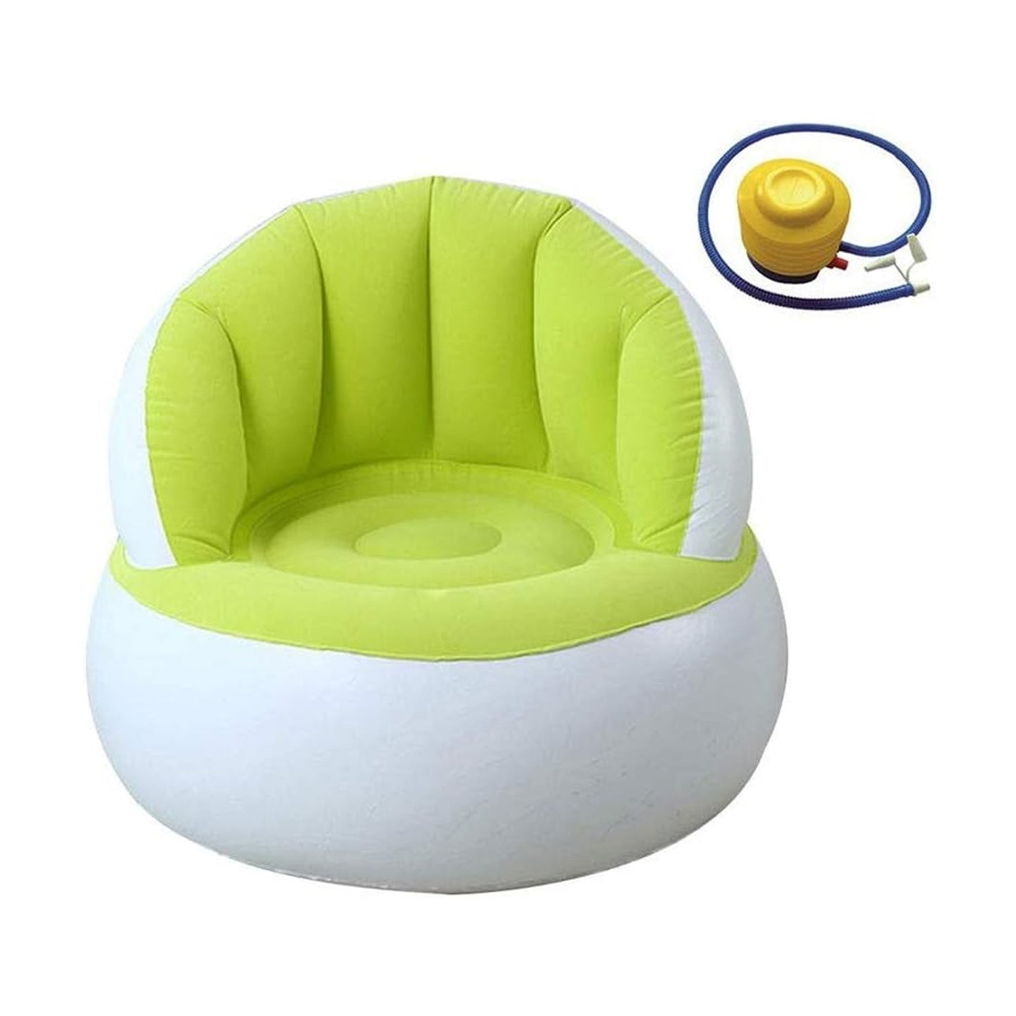 Kids inflatable sofa chair with backrest & Foot Air Pump with Hose (1 Set / 85x74 Cm Approx) Your Brand