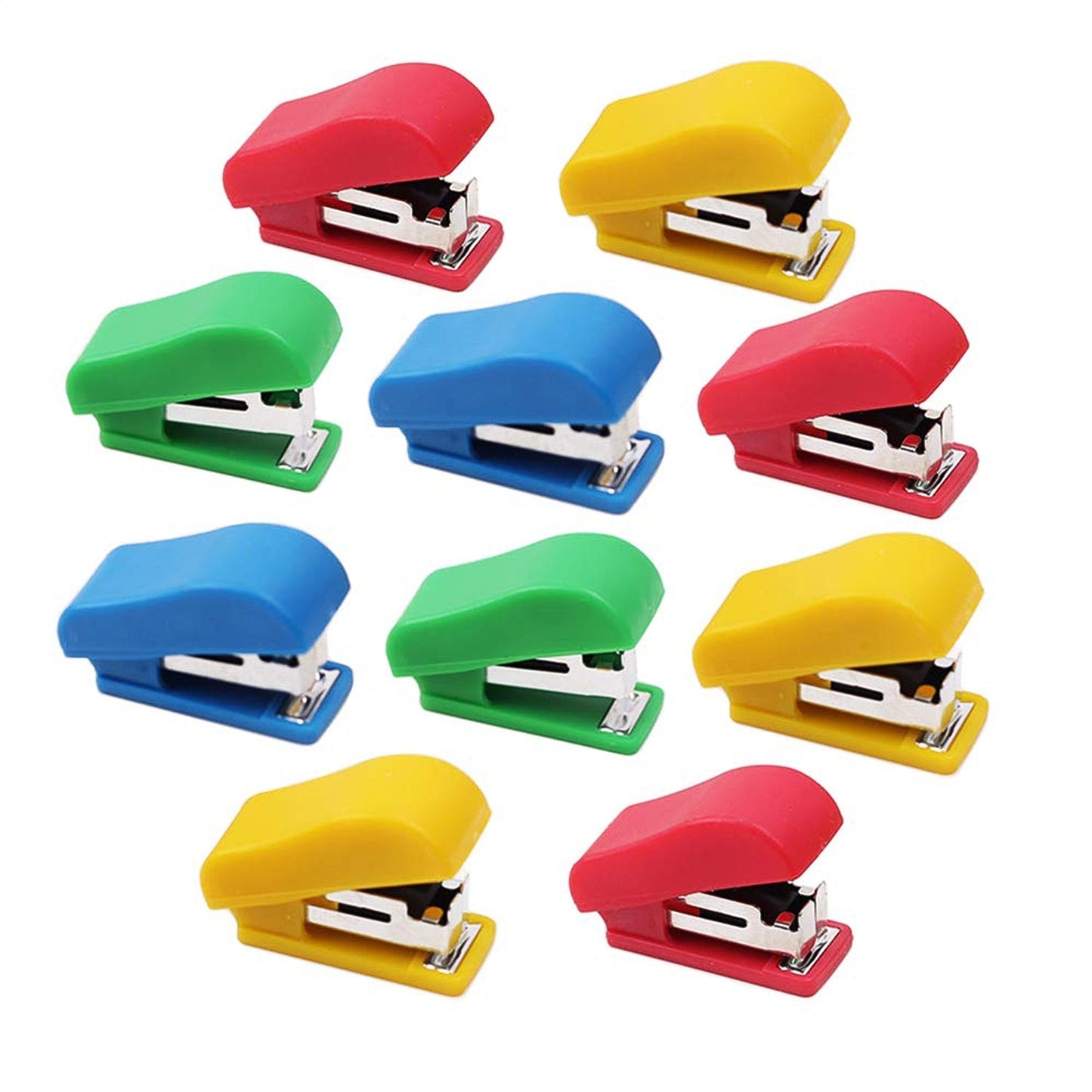 Mini Stapler Set with Staples – Assorted Colors | No.10 Staplers with Pins (20 pcs Set) Your Brand