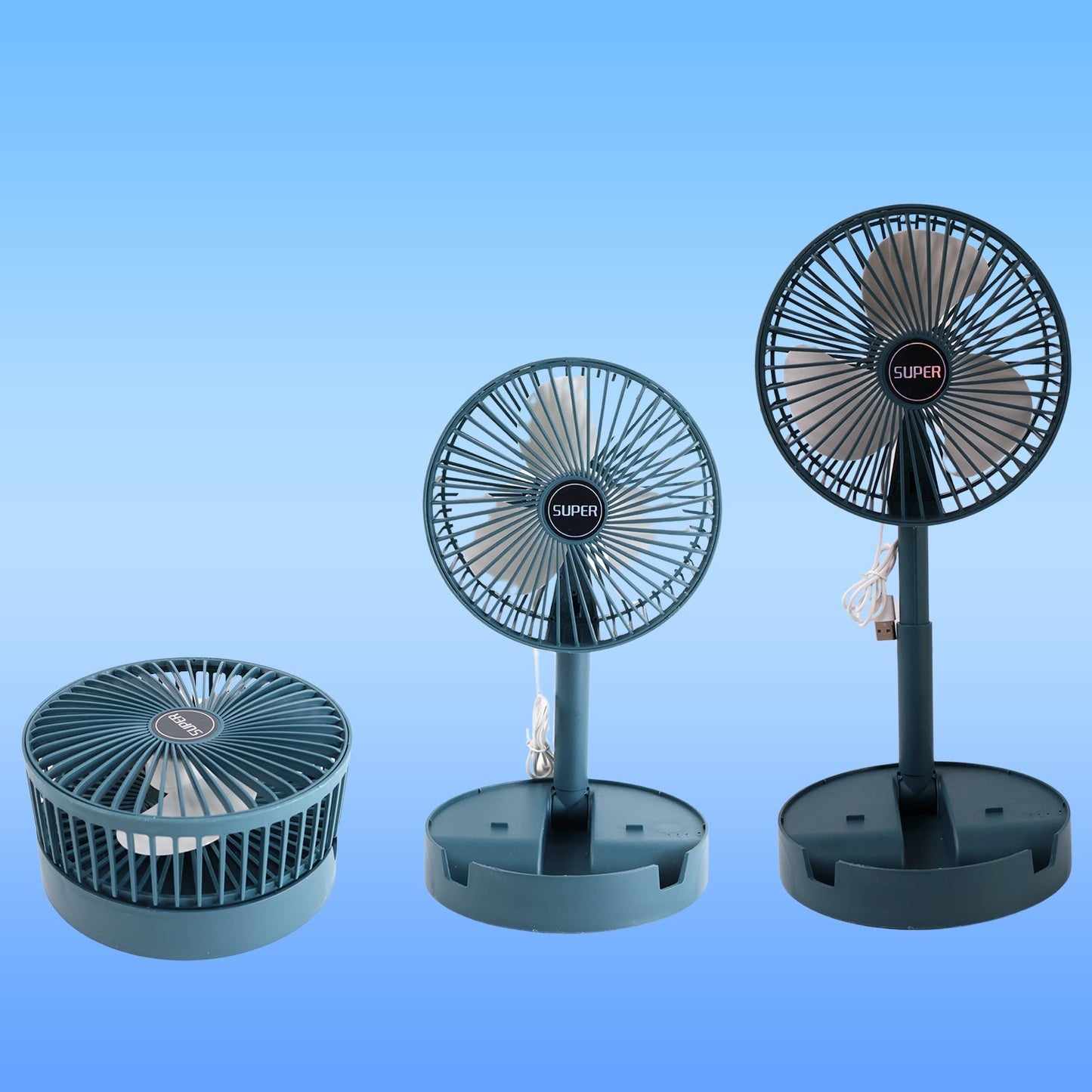 Adjustable Portable Desktop Fan - Telescopic Silent Personal Cooling for Office & Travel (Battery Not Include) Your Brand