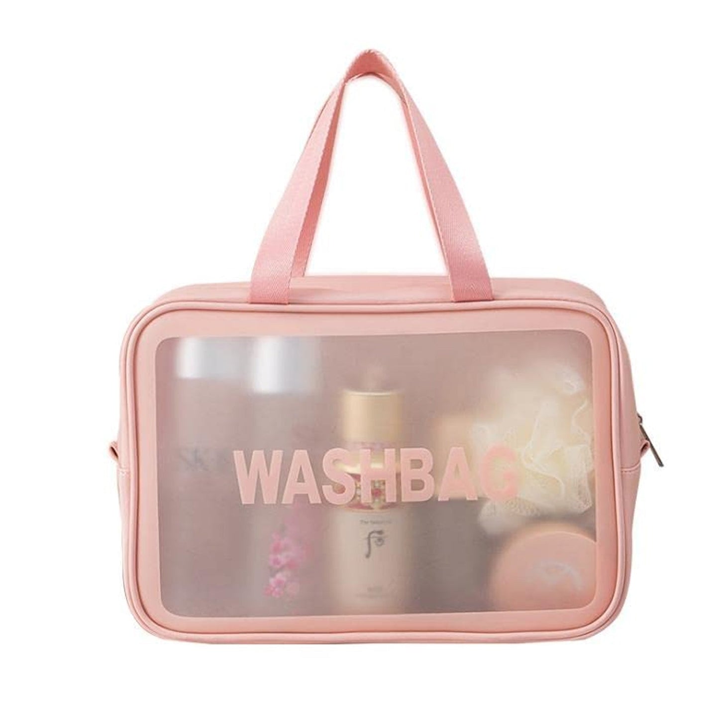 Big Zippered Cosmetic Pouch, Toiletry Bag for Cosmetics (1 Pc) Your Brand