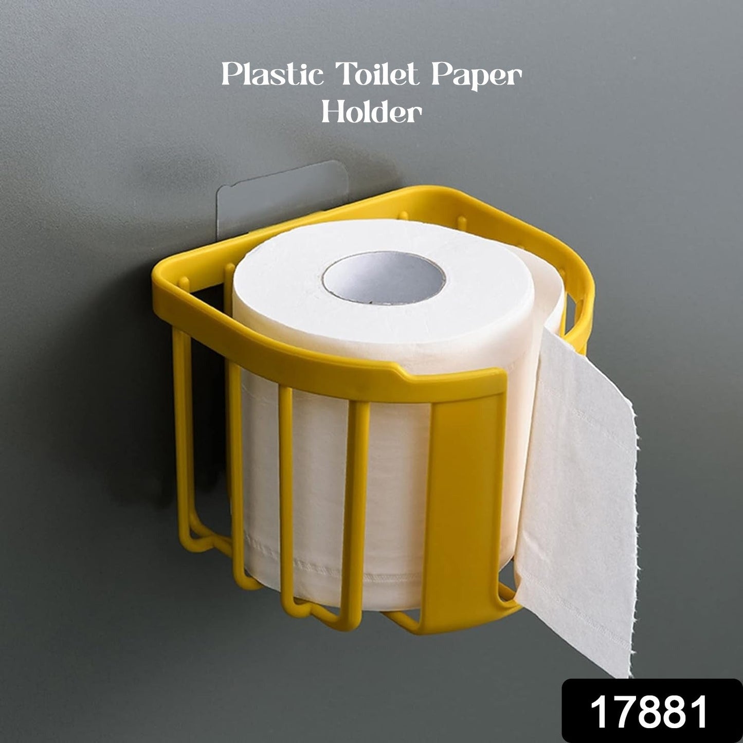 Toilet Paper Holder Bathroom, Tissue Roll Wall Mounted Plastic Bathroom Toilet Paper Roll Holder, Tissue Holder with Storage and Dispenser for Bathroom, Kitchen, Washroom | 14 x 13.5 x 11 Cm Your Brand