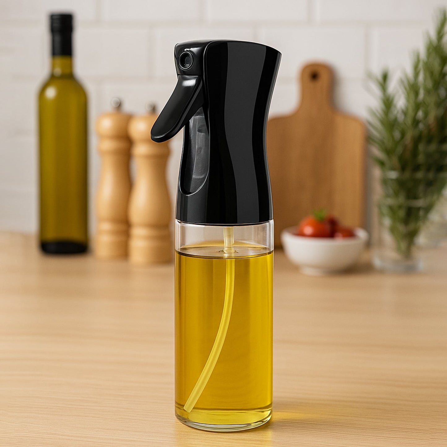 Plastic Oil Spray Bottle - Versatile Kitchen Gadgets (300 ML) Your Brand