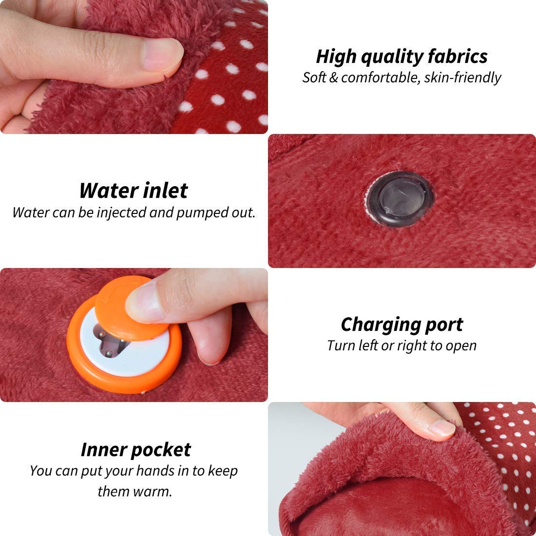 0381 Velvet Electric Pain Relief Heating Gel Pad