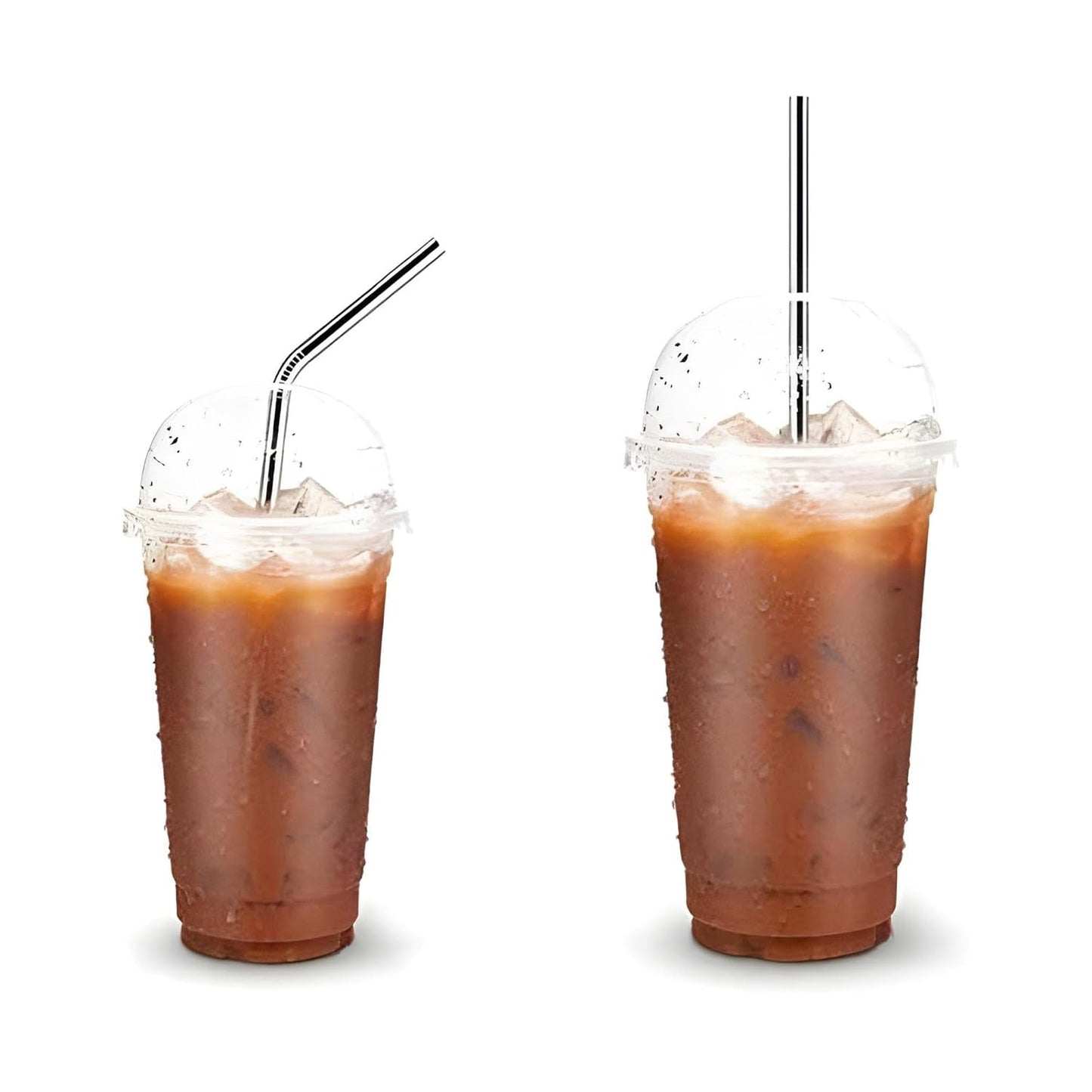 0579 Premium Stainless Steel Reusable Drinking Straws with Cleaning Brush Set