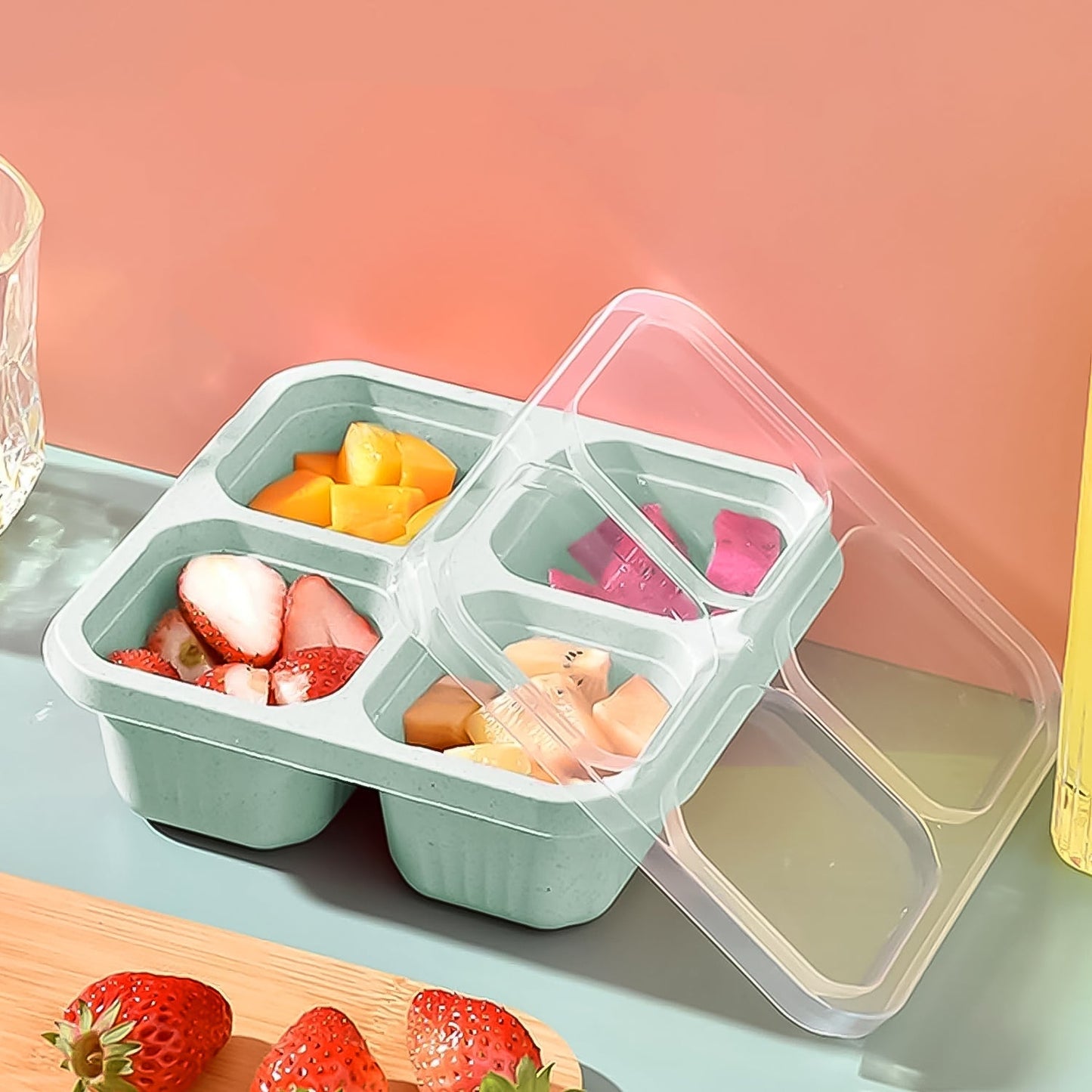 4 Compartment Food Storage Containers (1 Pc) Your Brand
