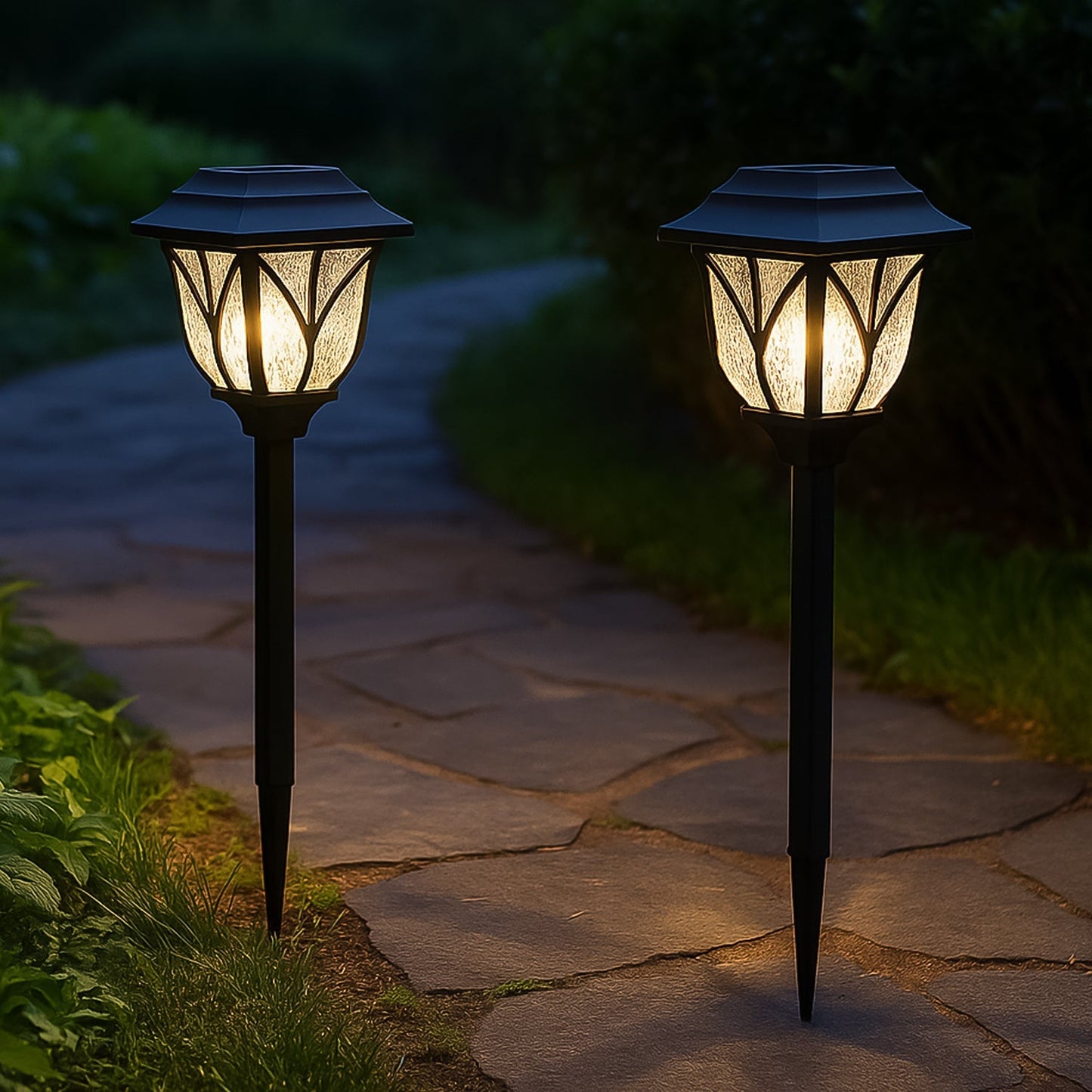 Solar Pathway Lights Outdoor Garden Lights (2 Pcs Set) Your Brand
