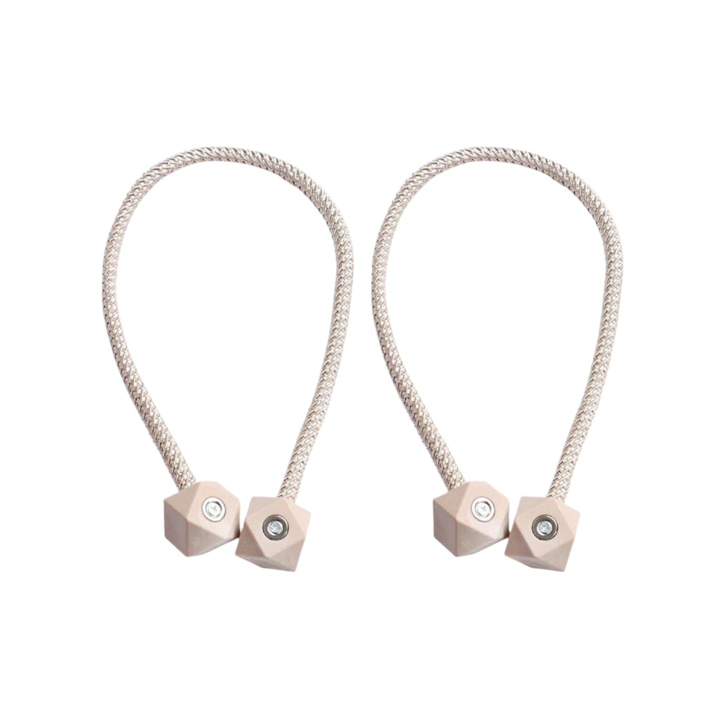 Non-Magnetic Curtain Tiebacks: Decorative Pearl Design (2 Pc, (Without Magnet Buckle) Your Brand