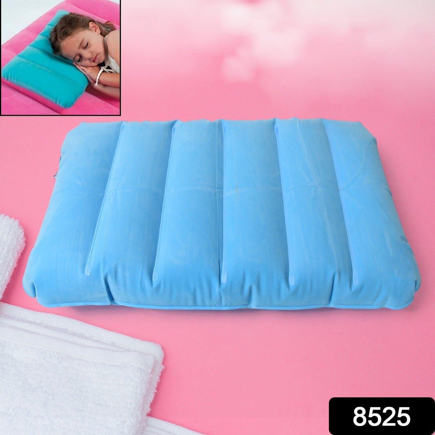 Inflatable Camping Pillows, Travelling Air Pillow Soft Comfortable Air Inflatable Travel Pillow (48×30 Cm / 1 pc) Your Brand