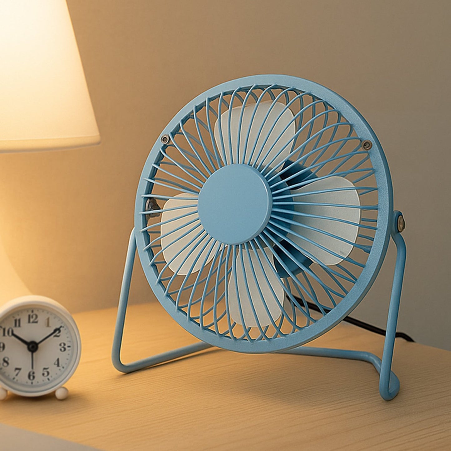 Big USB Table Desk Personal Metal Electronic Fan, Compatible with Computers, Laptops, Student Dormitory, Suitable For Office, School Use (1 Pc) Your Brand