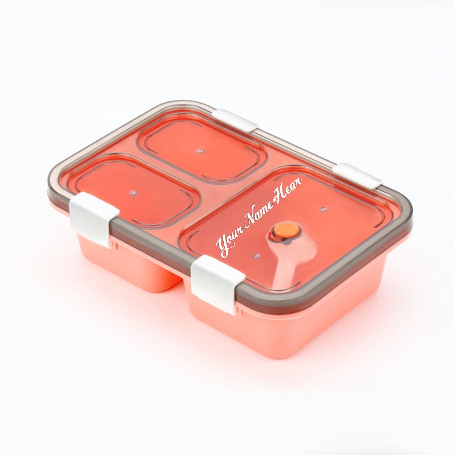Customize Plastic Lunch Box for Kids, Lunch Box for Kids 3 Compartment Insulated Lunch Box Tiffin Box for Boys, Girls, School & Office Men (3 Compartment Lunch Box) Your Brand