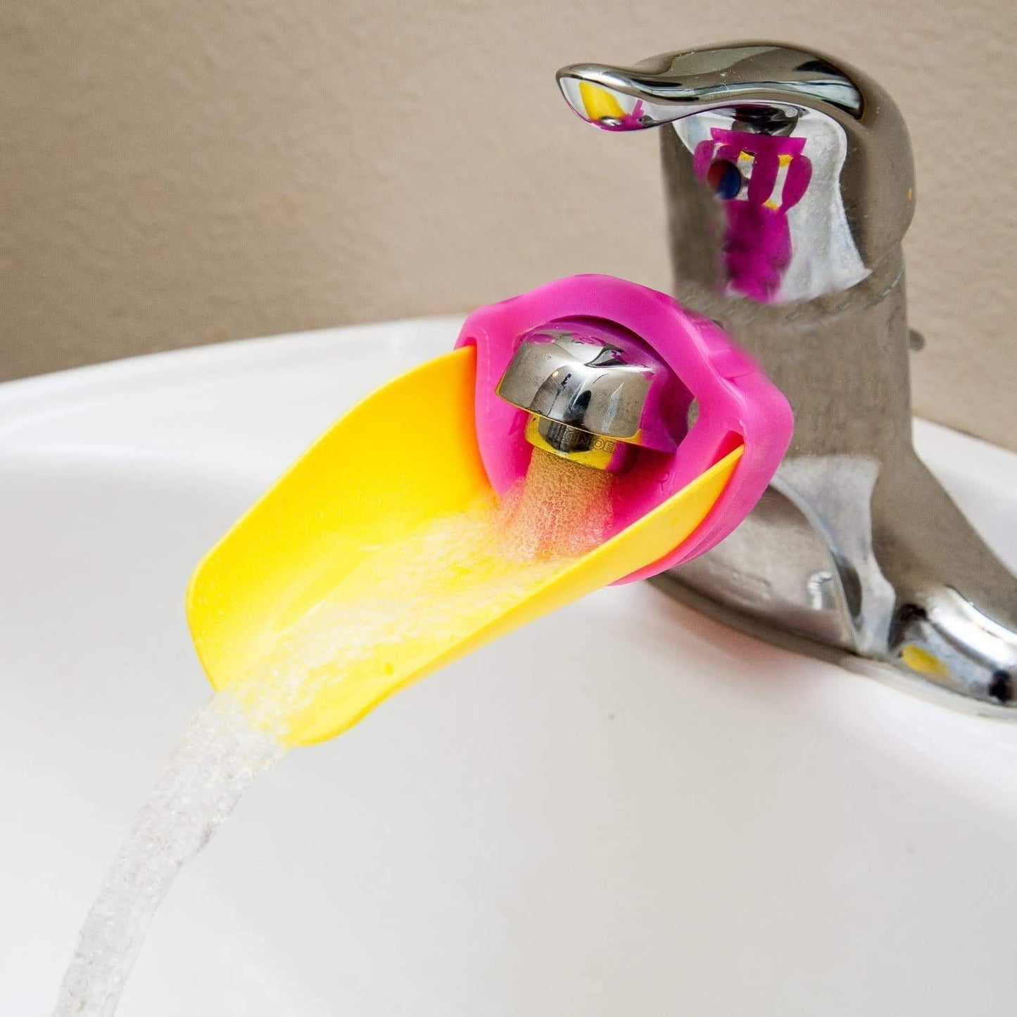 Faucet Extender | Easy Use for Hand Washing for Kids, Toddlers, Babies and Children | Silicone Sink Handle Extender | Fun Hand-Washing Solution | Cute Duck Mouth Design Wash Helper Bathroom Sink for Babies and Children (1 Pc) Your Brand