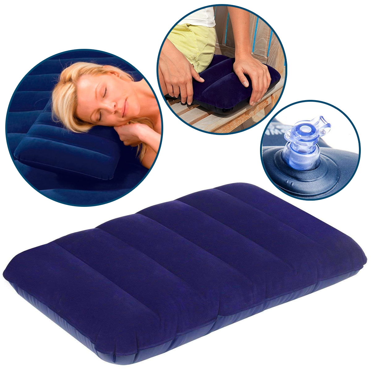 0510 Inflatable Travel Air Pillow - Comfortable Neck Support for Flights, Cars, and Camping