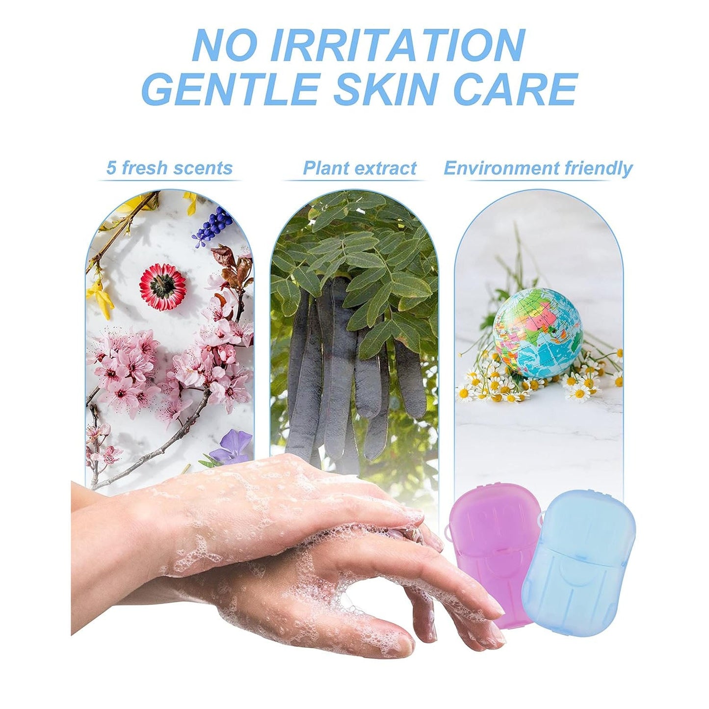 Portable Foaming Paper Hand Soap Sheets - Travel Essential for On-the-Go Hygiene