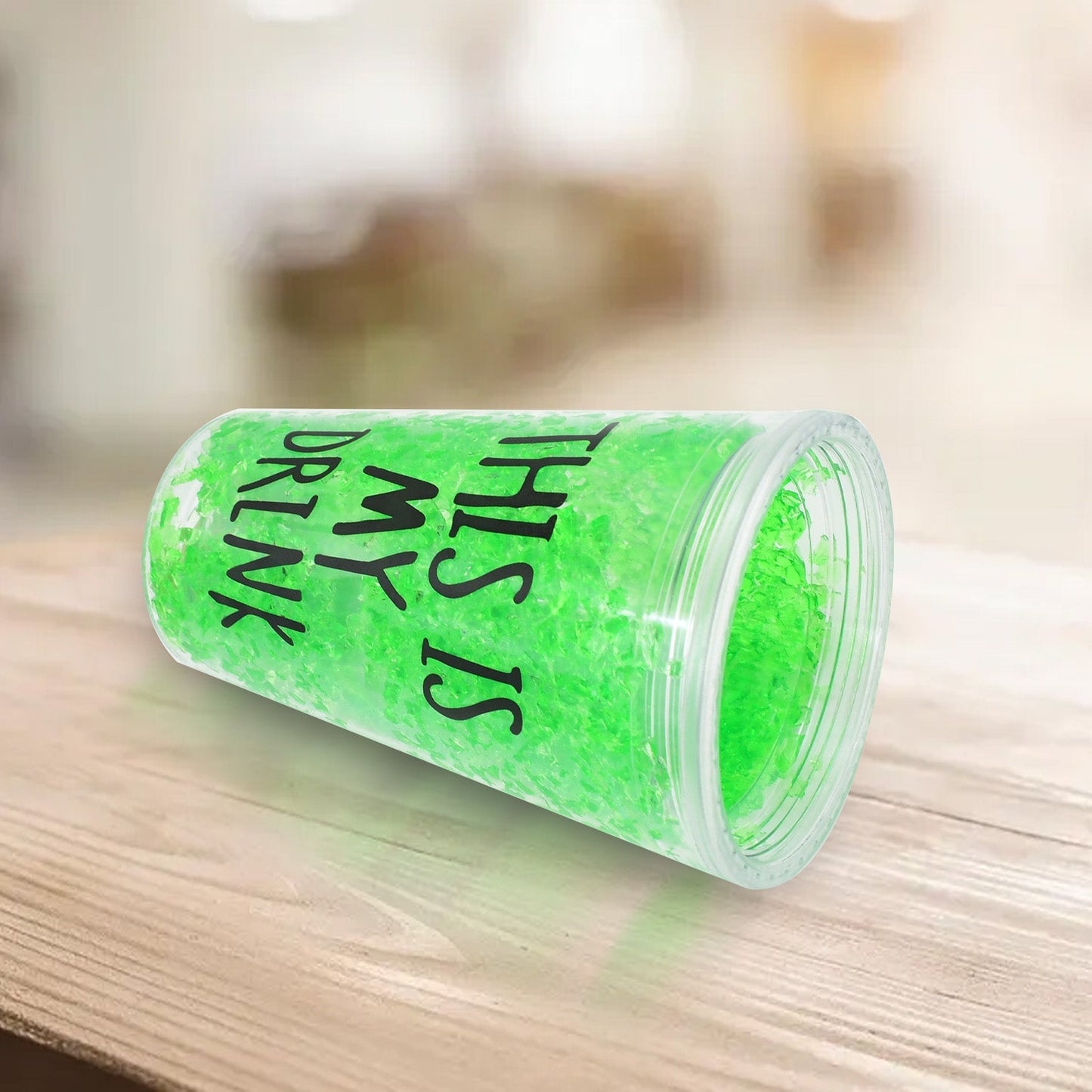 Plastic Drink Cup, Tea Coffee Tumbler with Lid and Straw (1 Pc) Your Brand