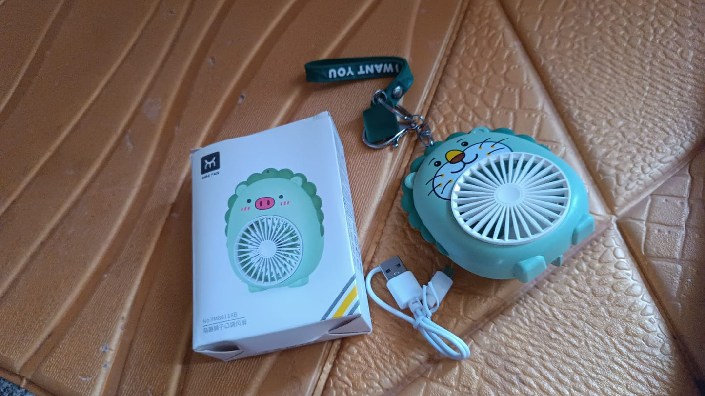 Cartoon USB Handheld Fan Portable Outdoor Mini Desktop Office Fan Your Brand