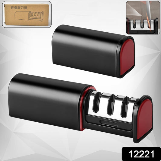 3-Stage Knife Sharpener, Knife grinder Three-sided blade for both water (1 Pc) Your Brand