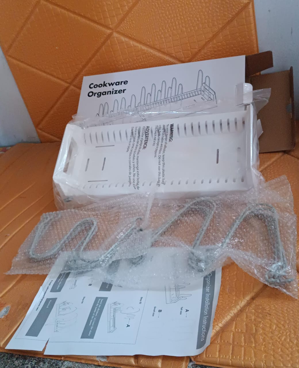 Pots and Pans Organizer Rack for Under Cabinet Your Brand