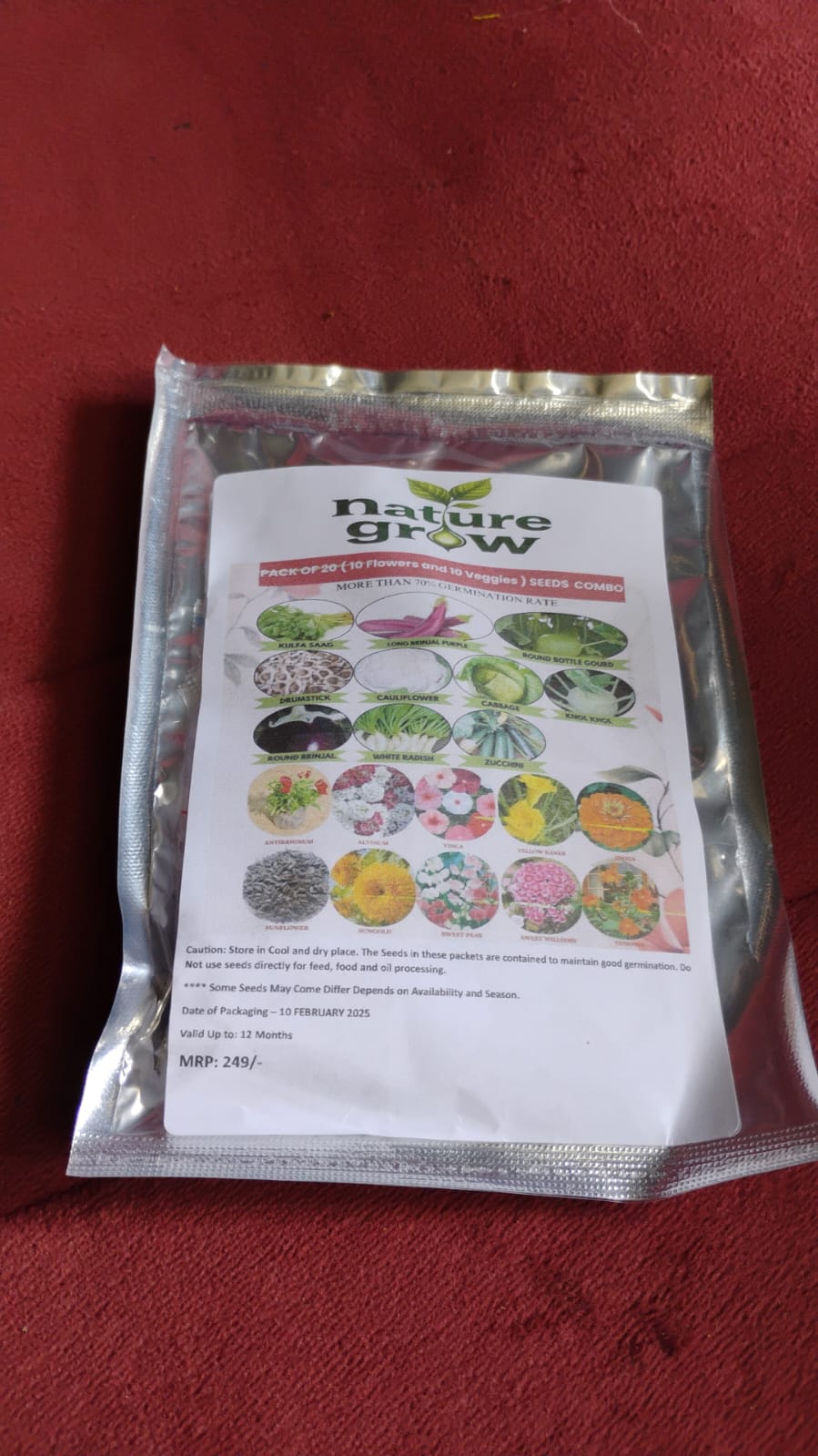 20 Varieties of Vegetable & Flower Seeds Combo (1 Pkt. / 20 Varieties) Your Brand