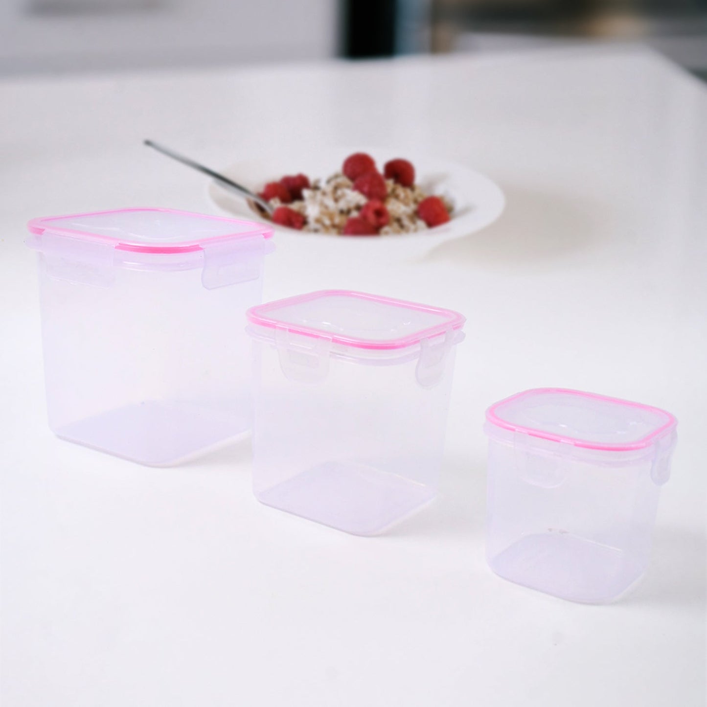 Kitchen Storage Container Set Of 3 Pcs (250, 500, 1000 ML) Your Brand