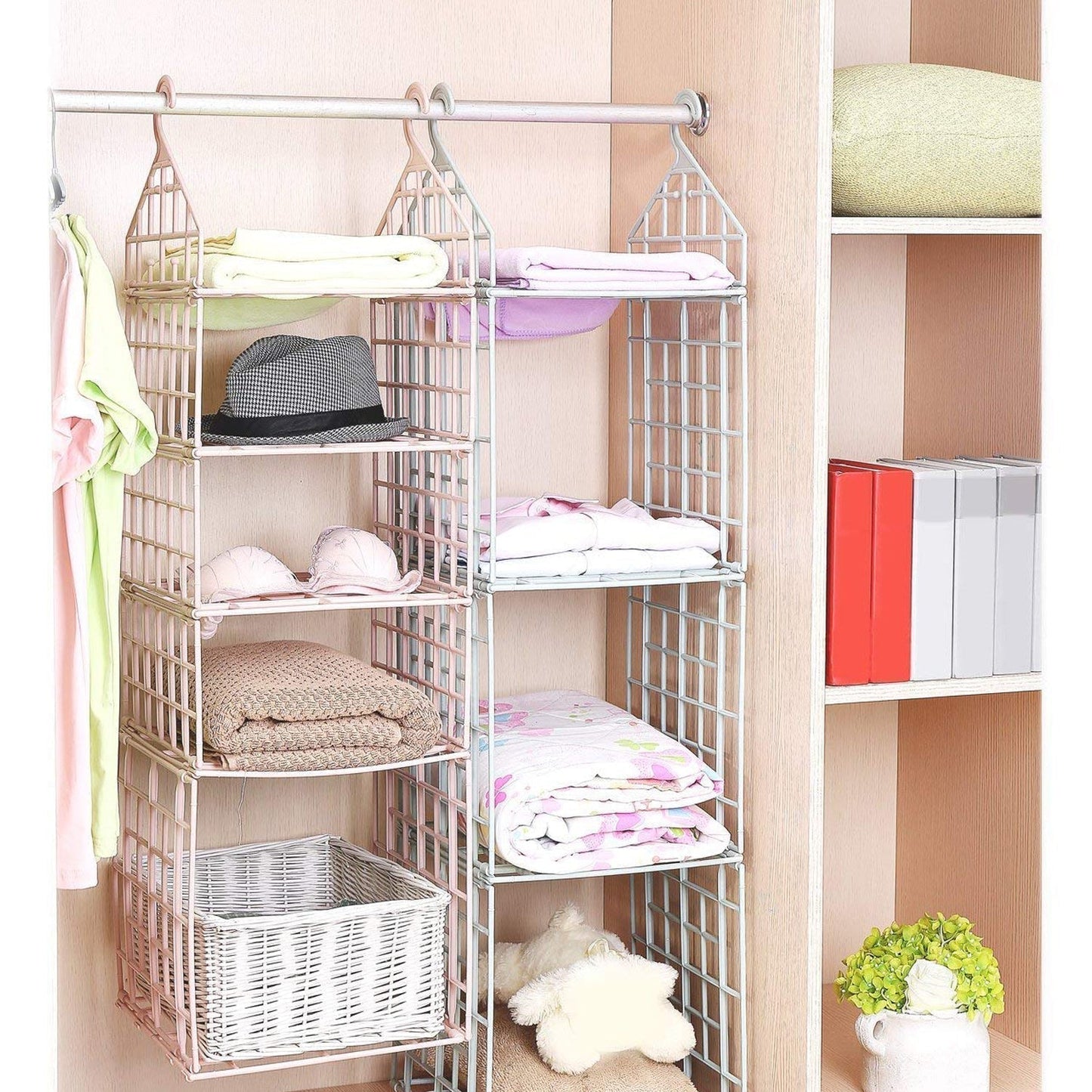 Multipurpose 5 Layer Folding Clothes Storage Racks||Closet for Students Wardrobe Shelves Socks, Scarf, t-Shirt, etc||Hanging Organizer Storage Holders & Racks Your Brand