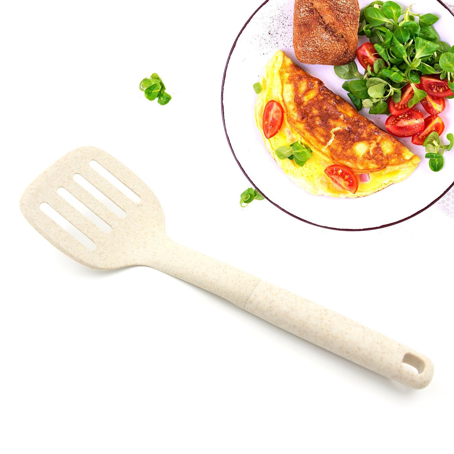 Plastic Kitchen Accessories Skimmer, Spatula Spoon & Soup Spoon Heat Resistant Non Stick Spoons Kitchen Cookware Items Heat Resistant Plastic Kitchen Utensils for Cooking, BPA FREE Gadgets for Non-Stick Cookware (1 Pc ) Your Brand