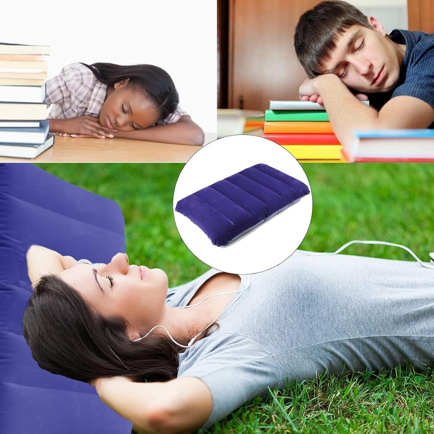 0510 Inflatable Travel Air Pillow - Comfortable Neck Support for Flights, Cars, and Camping