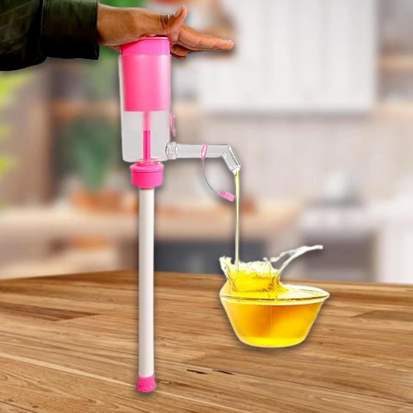 Hand Press Oil Extractor| Plastic Push Oil Pump for Removal of Oil and Liquids Your Brand