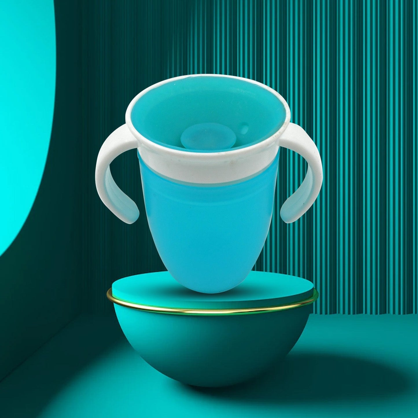 360d Magic Cup, Baby and Sippy Cup, Water and Weaning Cup 6+ to 12 Months, 7 oz/207 ml, Doidy Cup - Training Sippy Cups - Use from 3-6 Months to Toddler (1 Pc 207ML) Your Brand