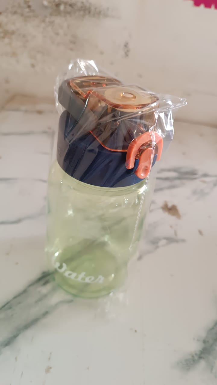 Green Leak-Proof Portable Fruit Infuser Water Bottle Approx 600ML (1 Pc) Your Brand