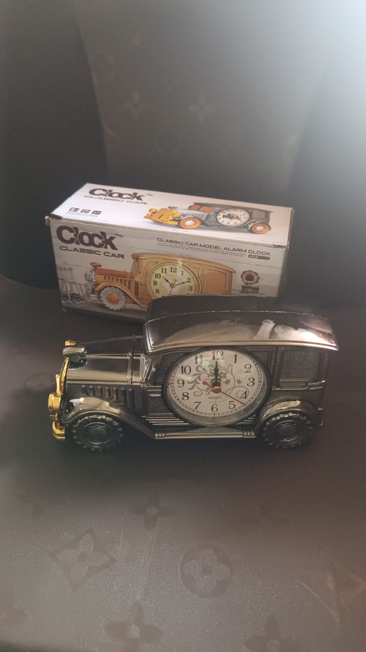Car Model Clocks, Pen Holder Function ABS Material Alarm Clock for Office Desk for Bedroom Your Brand