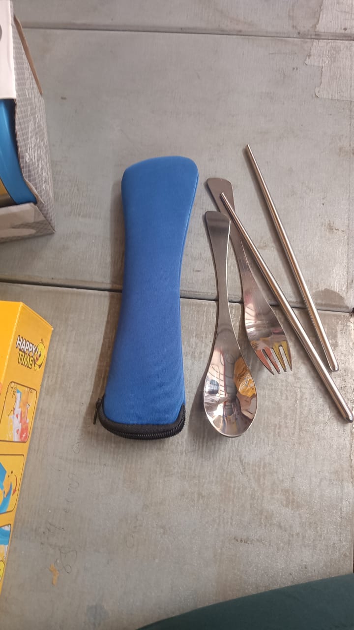 Picnic Dinner Spoon Fork Chopsticks Cutlery Tablewares Set Traveling Spoon Set High Quality Cutlery Set (4 PC / 1 Set ) Your Brand