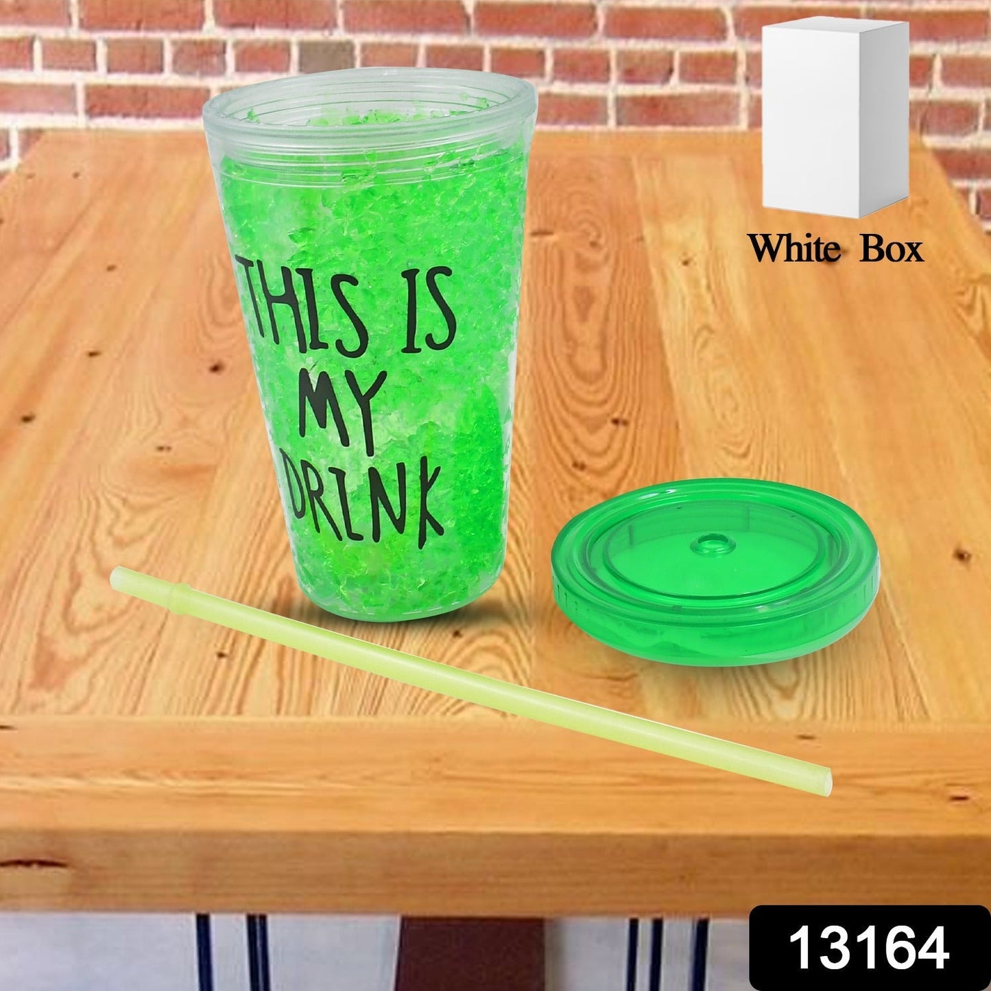 Plastic Drink Cup, Tea Coffee Tumbler with Lid and Straw (1 Pc) Your Brand