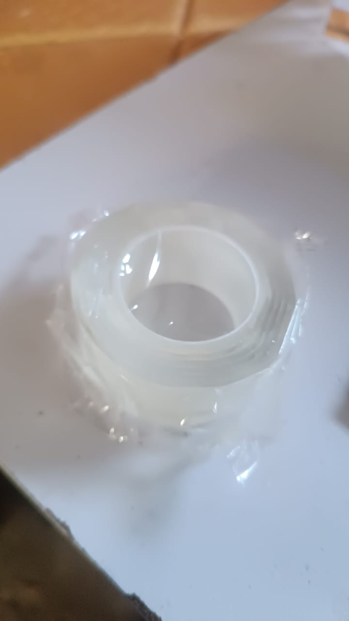 Sticky Double Sided Tape Washable Adhesive Tape Reusable (12×3 Cm / 1 Pc) Your Brand