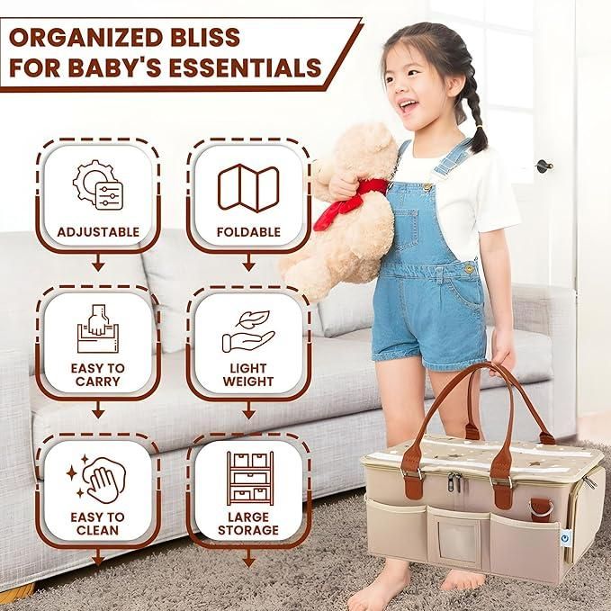 Nursery Storage Organizer-Foldable and Portable for Travelling 8feb97-4