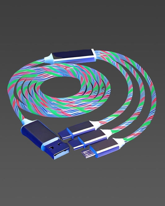 Fast 3 in 1 Multiple Pin With LED Light Magnetic Charging Charging Pad - Assorted color THE GIR FARMER