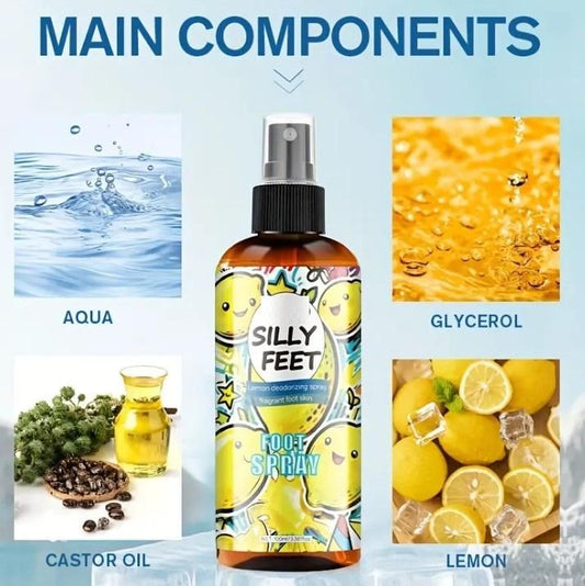 Silly Feet Foot Spray - Lemon 100ml (Pack of 2) 8feb97-4