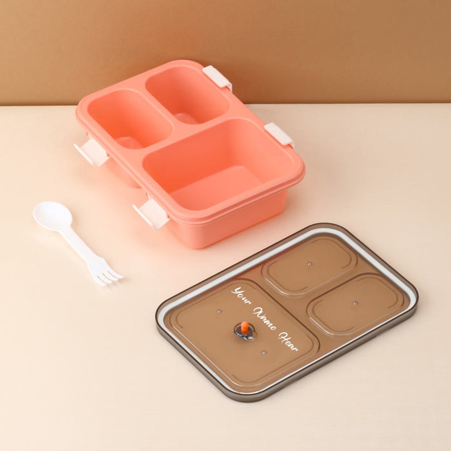 Customize Plastic Lunch Box for Kids, Lunch Box for Kids 3 Compartment Insulated Lunch Box Tiffin Box for Boys, Girls, School & Office Men (3 Compartment Lunch Box) Your Brand