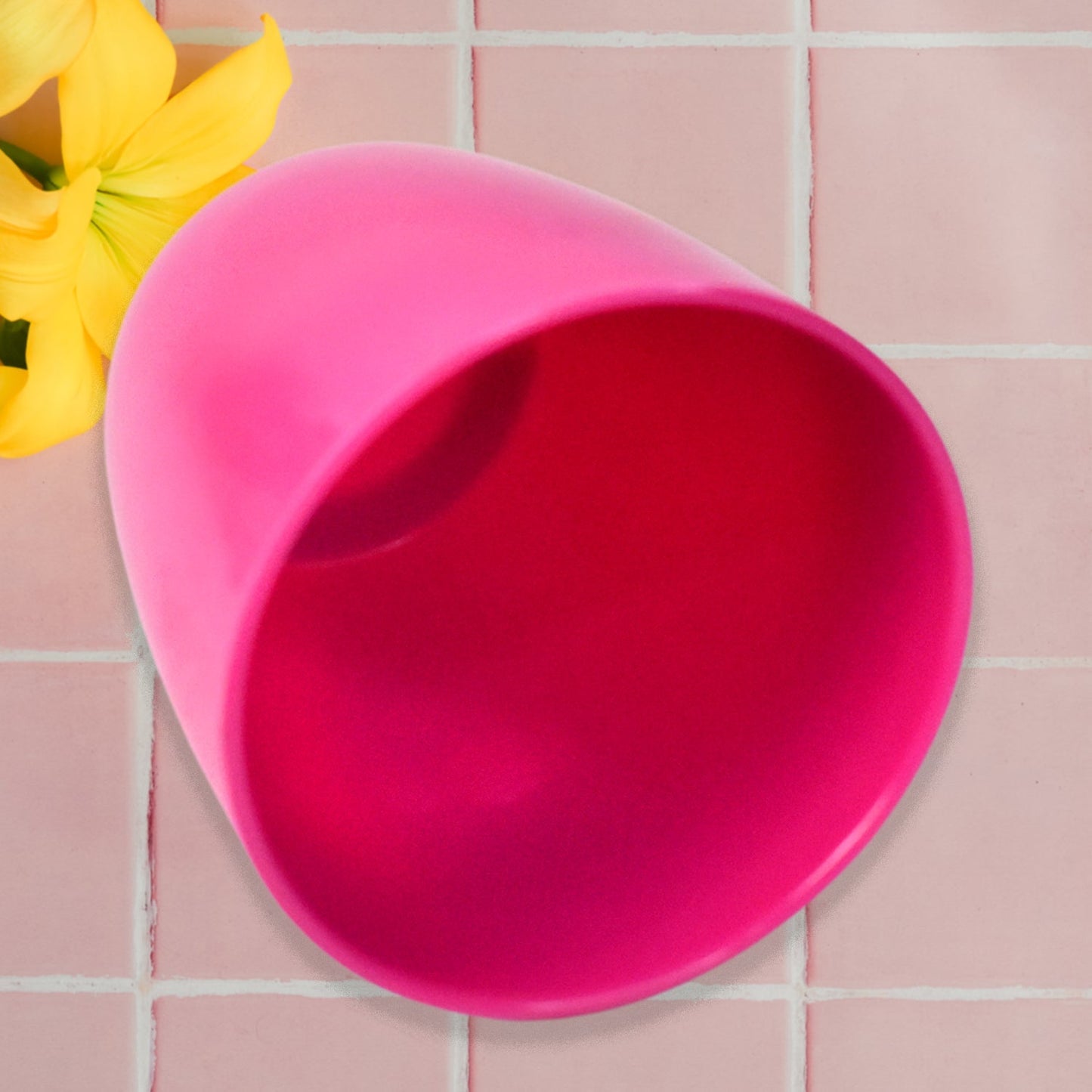 Plastic Flower Valencia (Pot) Home and Outdoor (1 Pc/Mix Colour) Your Brand