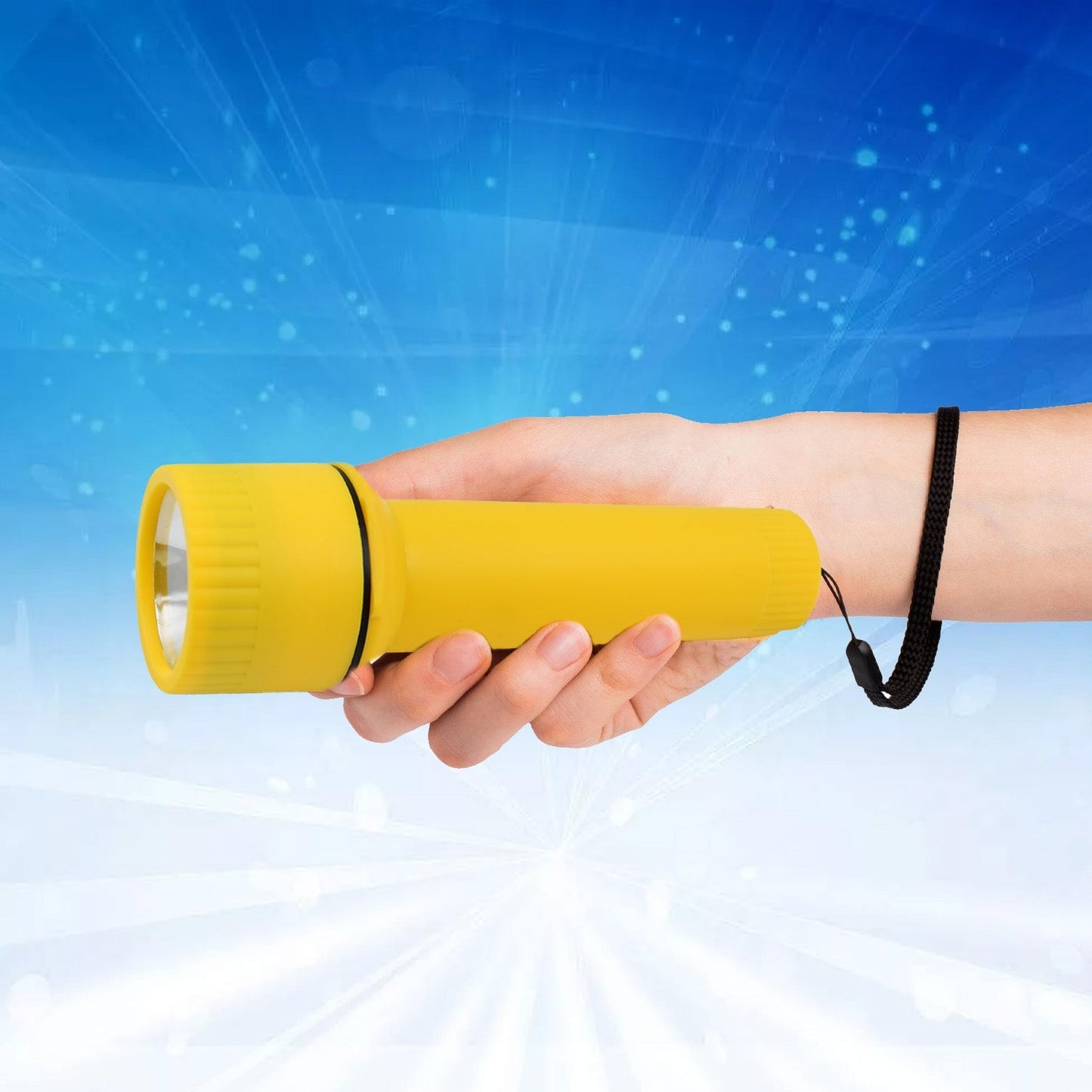 Big LED Flashlights / Torch Light, Battery operated (1 Pc / Battery not included) Your Brand