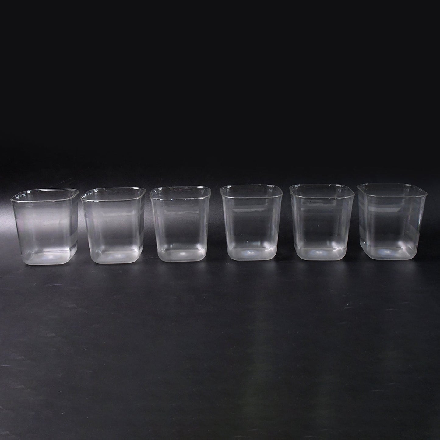 6pc Transparent Diamond Medium Serving Glass Set, Glass Set for Water, Juice etc Your Brand