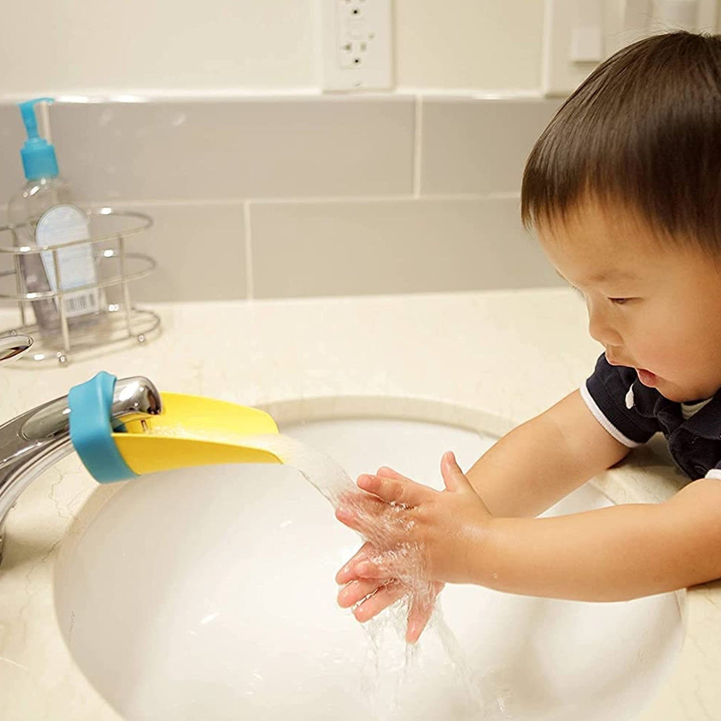 Faucet Extender | Easy Use for Hand Washing for Kids, Toddlers, Babies and Children | Silicone Sink Handle Extender | Fun Hand-Washing Solution | Cute Duck Mouth Design Wash Helper Bathroom Sink for Babies and Children (1 Pc) Your Brand