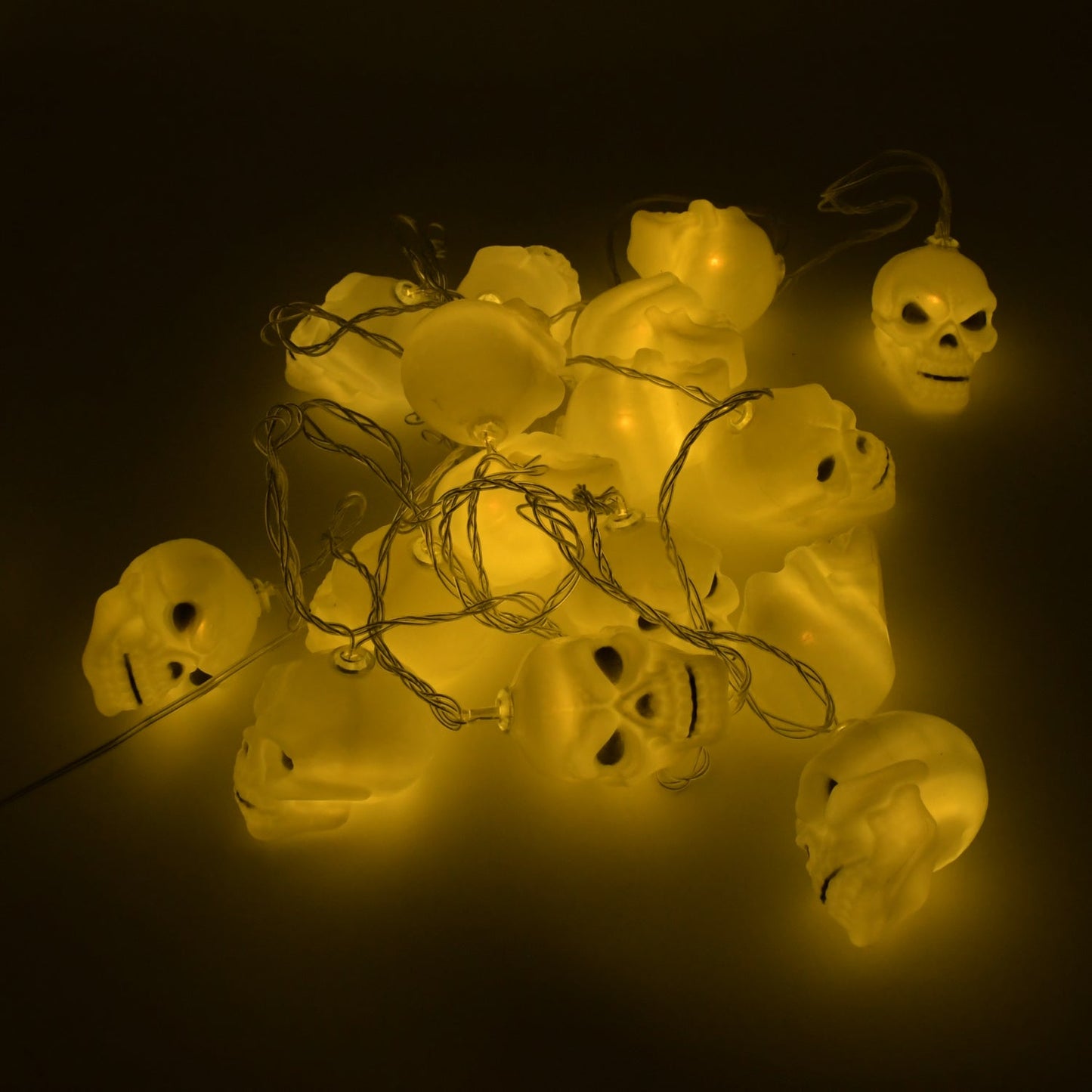 Halloween Decoration Outdoor Indoor Skeleton Head Skulls String Light Set Blow Mold, Decoration Lights Fairy Lights Led Garlands Halloween Decor Garland Decor Wreath Pumpkin Your Brand