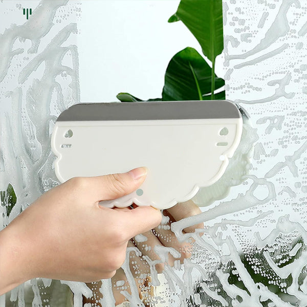 AM5009 2 Pcs Silicone Mini Squeegee Set - Streak-Free Cleaning for Windows, Mirrors, Showers, Kitchen Countertops, Cars & More